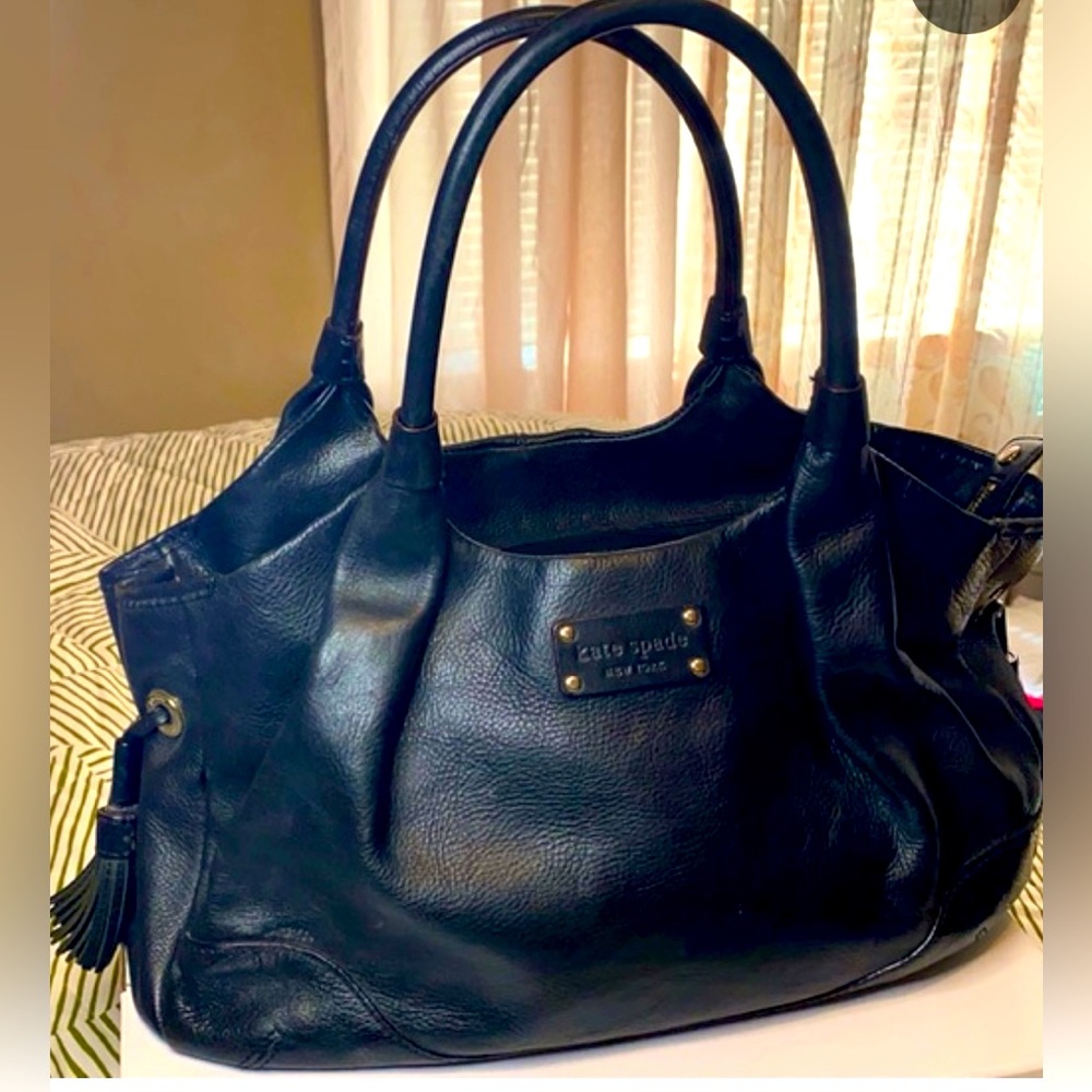 Kate Spade Black Pebble Leather Shoulder Bag - Picture 3 of 12